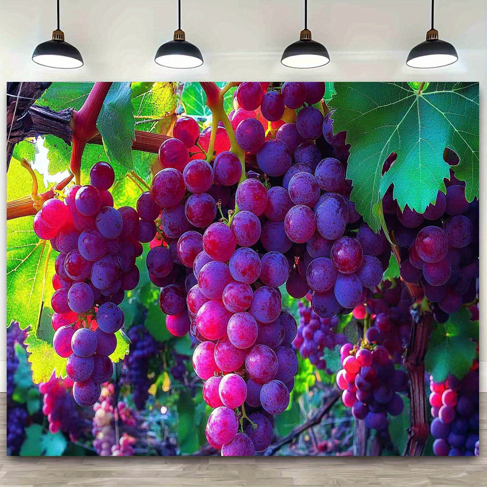 1pc realistic grape vine wall hanging with growing grapes   no tools power suitable for housewarming wedding decor vines for christmas valentine new year for party decoration