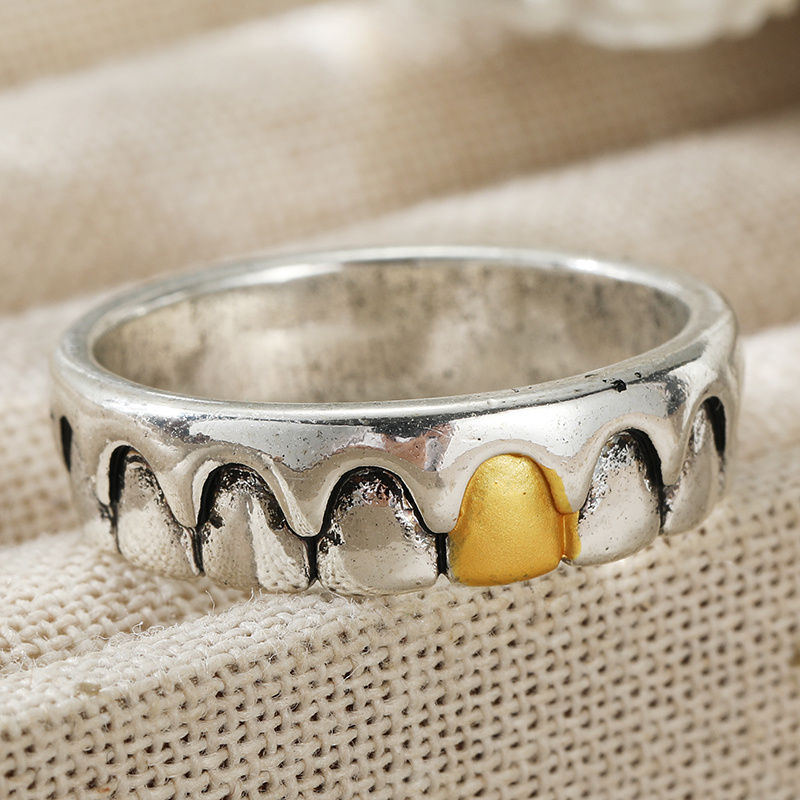 Ladies' Vintage Patchwork Ring, Personalized Design for Daily Wear