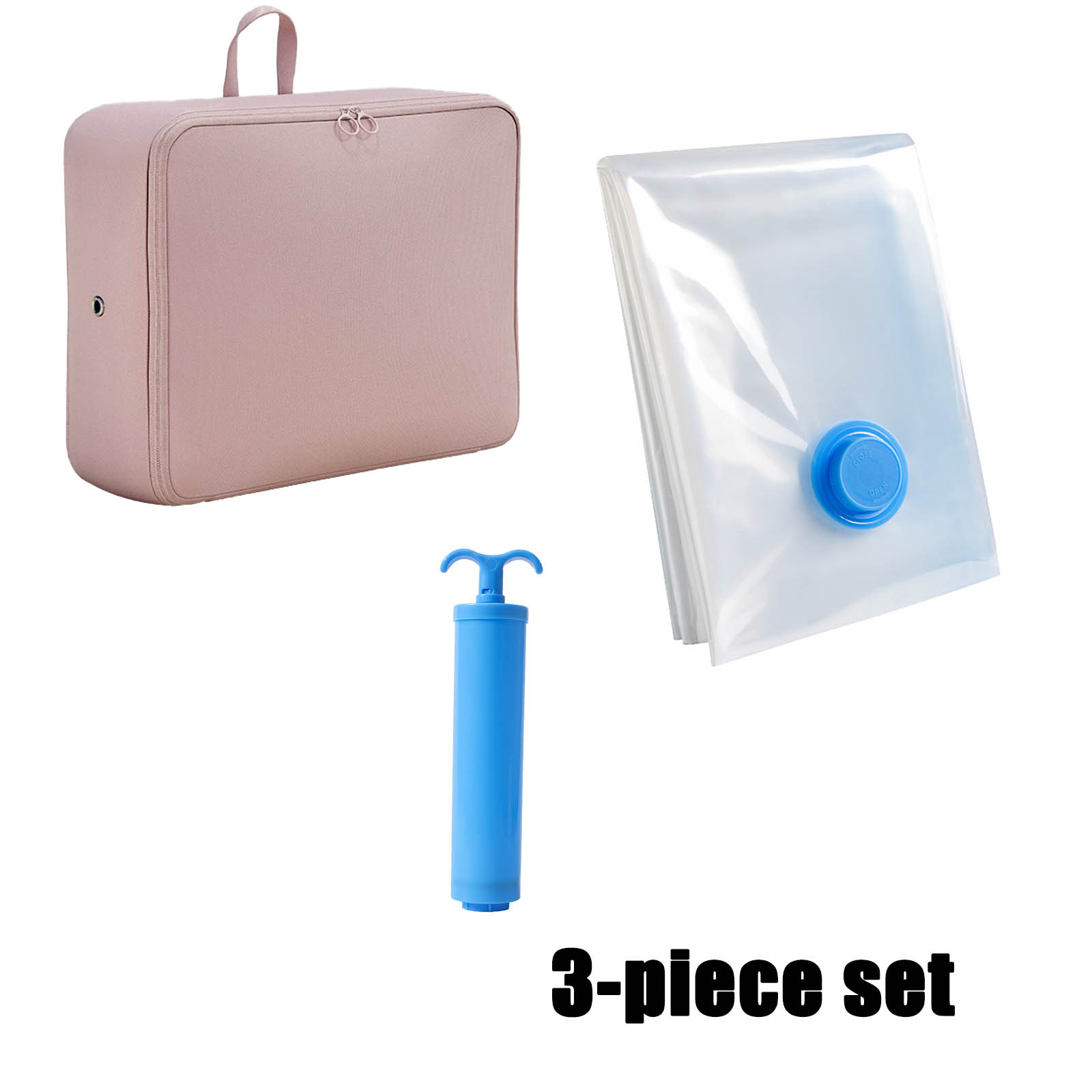 TEMU 3pcs Set Self-compressing Storage Bags Suitable For Clothes, Quilts, Pillows & Sofa Cushions - Large Capacity Compression Organizers With Self-,