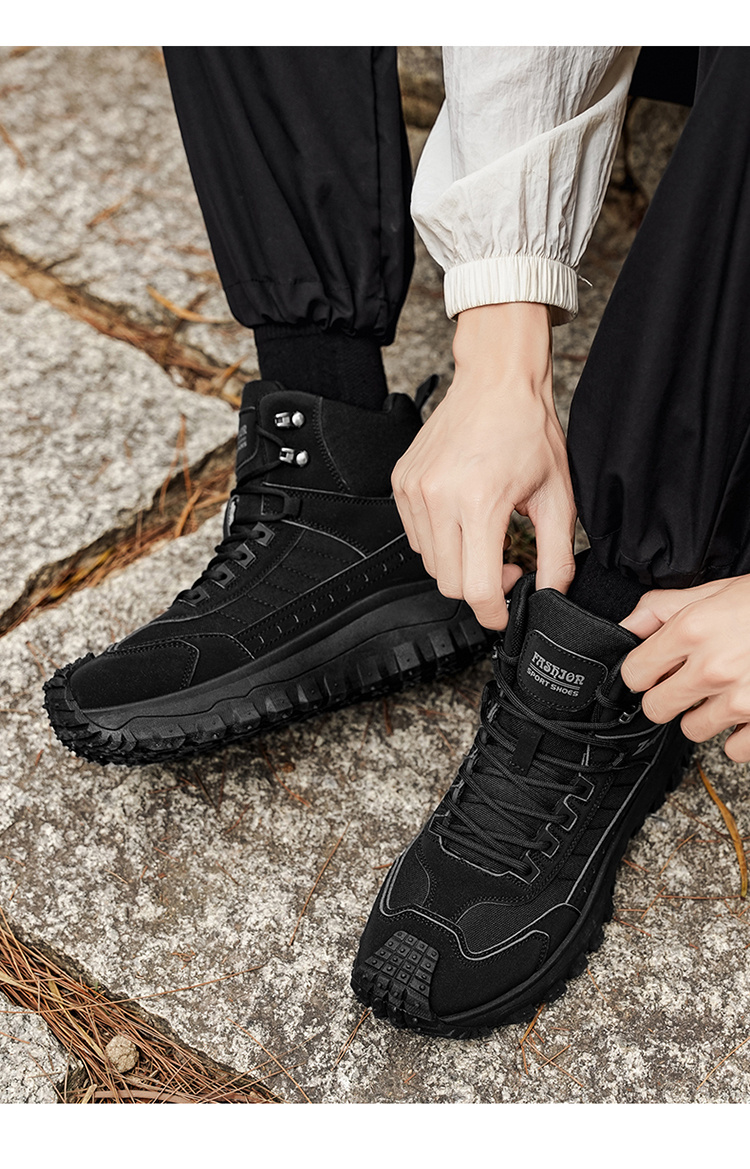 Nuevos Botas de Senderismo Deportivas de Caña Alta Oversize para Otoño, Cómodas Zapatillas Casuales Ligeras de Suela Gruesa, Adecuadas para Actividades al Aire Libre Durante Todo el Año, Caminar, Viajar, Escalada y Equipo de Camping