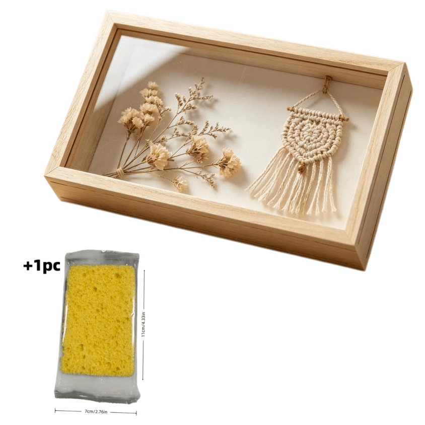 TEMU 4pcs Set Of Wooden Three-dimensional Hollow-out Photo Frames, Including 1 Wooden Photo Frame, 2 Acrylic Panels, And 1 Scouring Pad. Acrylic