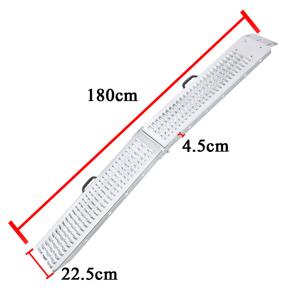2pcs Loading Ramp Foldable Loading Ramp Motorcycle Ramp Ramp Loading Rail Max. 400kg