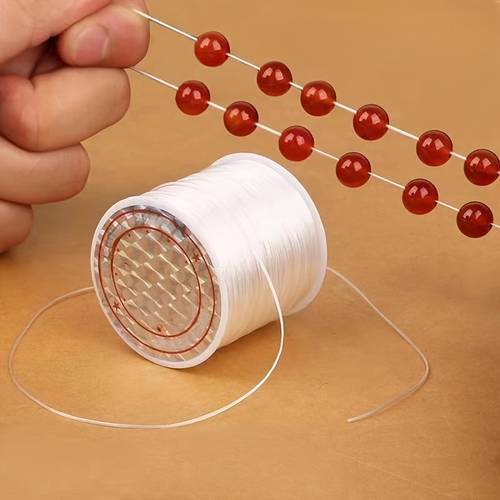 5 stücke starke und elastische perlenfäden, sehr zum herstellen von armbändern und halsketten.
