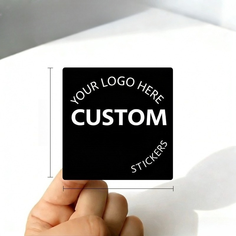 TEMU 51-161pcs Custom Square And Round Stickers, 1.18-4 Inch Personalized Logo Seal Stickers, Custom Brand Label Stickers For Packaging Sealing,
