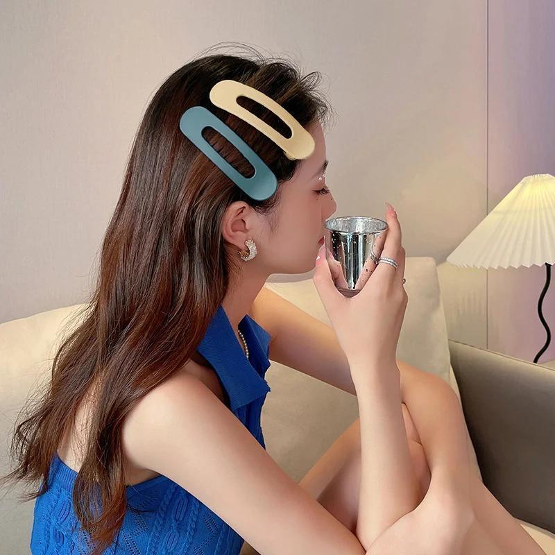 3pcs Ladies' Elegant Matte Large Hair Clip- Acrylic Anti-Slip Toothed Hairpin, Easy And Elegant Rectangular Hairpin, Stable And Fixed, Solid-Color Headpiece, Suitable for Daily And Formal Looks, Cute Hair Accessory, Smooth Surface