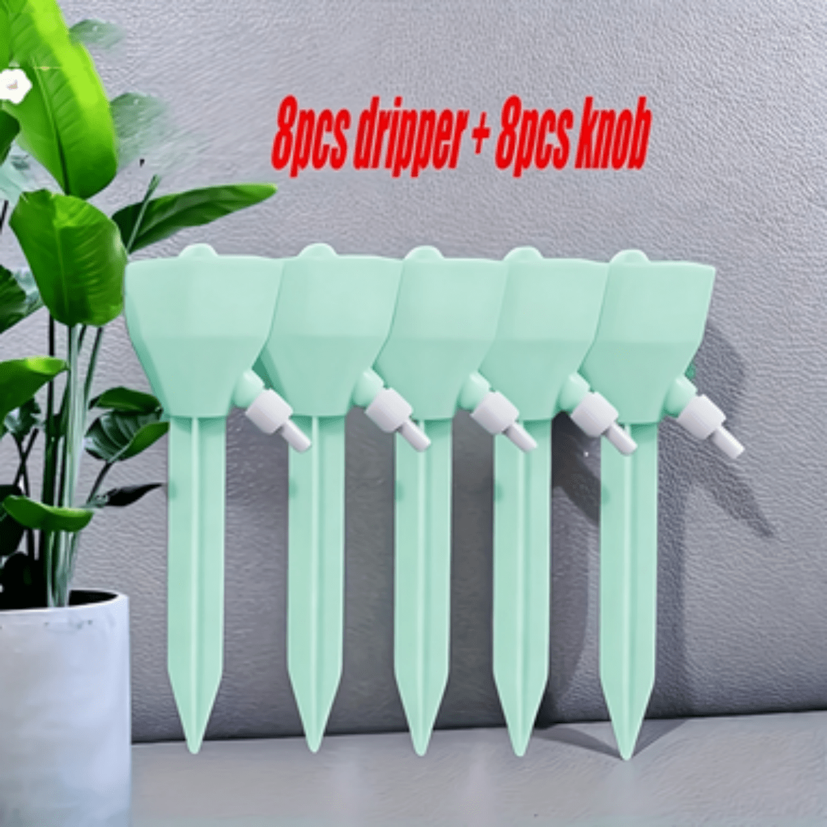 E-shop 16-teiliges automatisches Pflanzen-Tropfbewässerungs-Set, einstellbarer Wasserfluss, geeignet für Zimmer- und Gartenpflanzen, kompatibel mit