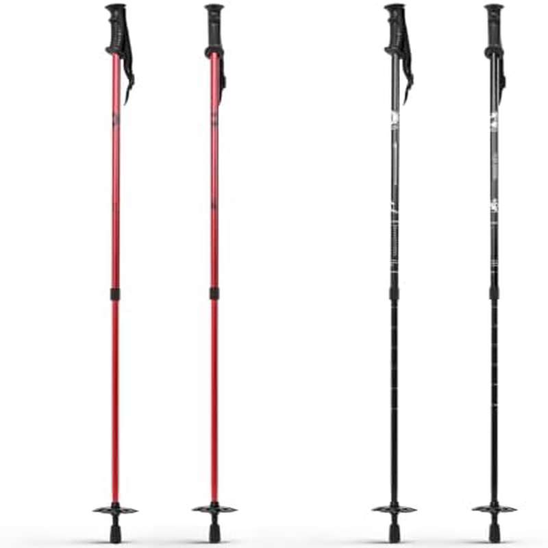 adjustizable downhill ski poles for adults lightweight aluminum alloy telescopic pole with   tip adjustable length suitable for compatible for   wrist strap high density grip