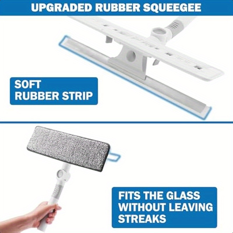 extended window cleaner squeegee 3in 1 telescopic long handled window washer with squeegee rotatable window cleaning tool kit with extendable pole washing for outdoor glass details 3