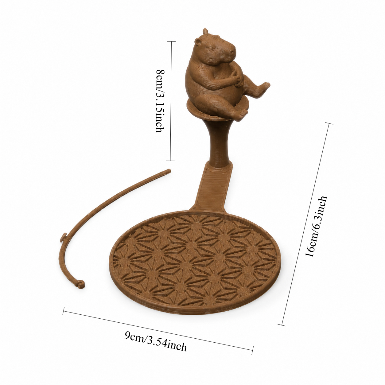 TEMU Gancio per Bordo a Forma di Capibara, Staffa Sospesa Creativa a Forma di Capibara, Ornamento Organizzatore da Scrivania per Sottobicchieri,
