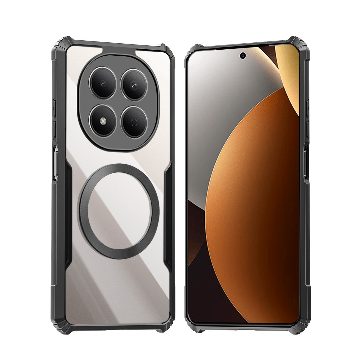 TEMU Phone Case - Compatible With Xiaomi Redmi Note 15 Pro 5g Phone Cases Magnetic Casing Shockproof Soft Cover Acrylic Transparent Back Camera
