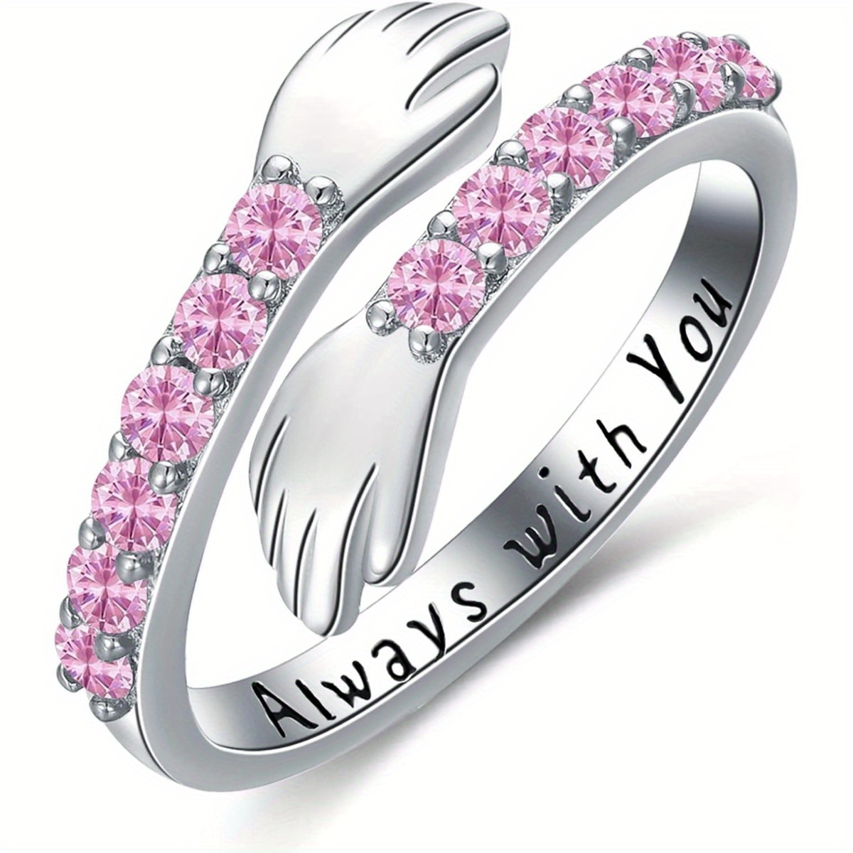 hug ring 925 sterling silver rings hugging hand jewelry Temu