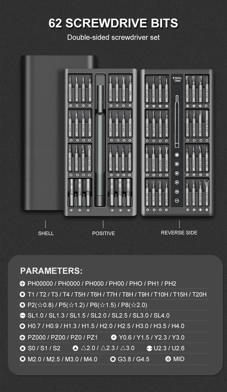 63 in 1 precision screwdriver set for mobile phone and computer disassembly and maintenance screwdriver multi functional screwdriver screwdriver Product details 9