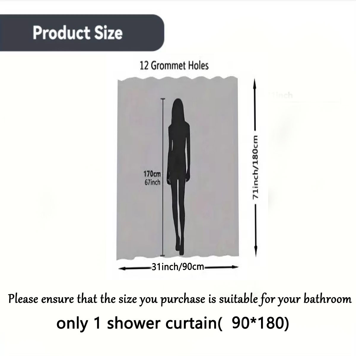 TEMU Christmas Snowman And Old For Man Bathroom Accessories Bathroom Rugs, U-shaped Mats, Toilet Seat Mats, High Quality 70.87x70.87inch Bath Decor With 12 Hooks-