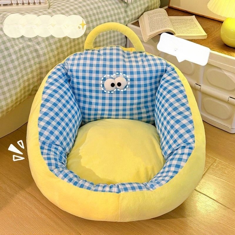 Cute Lazy Sofa Cushion With Handle, Seat Pillow For Dorm, Home & Watching