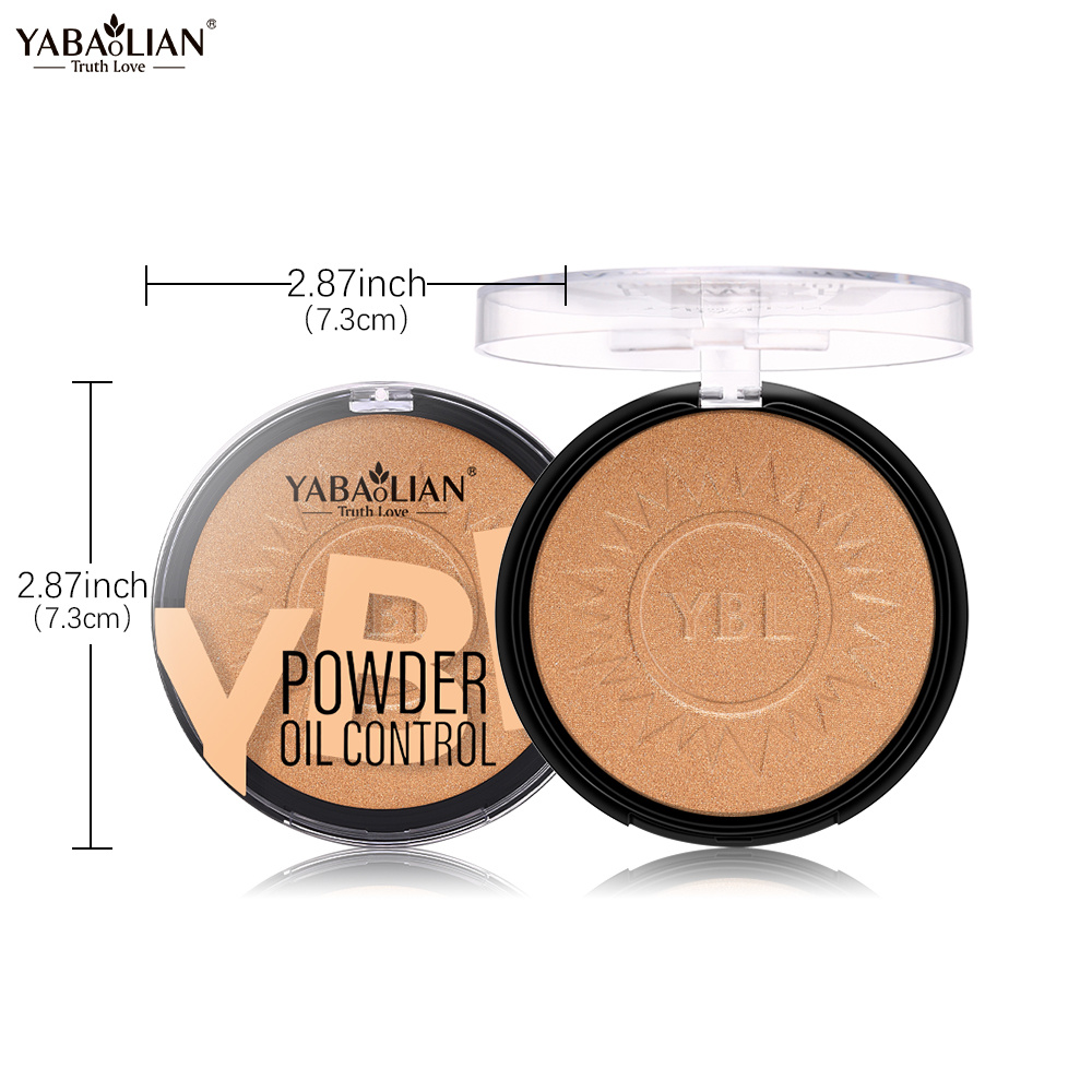 YABAOLIAN Wheat Pearlescent Powder with Glitter, Earth Bronzing Powder, Dark Brown Powder, Shadow Contour Contouring Highlighter Finishing Powder for Music Festival Y8044)