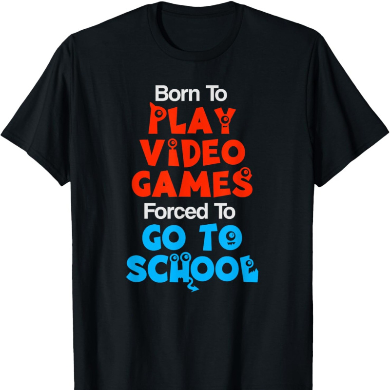 

T-, 100% , Slight , Regular Fit, , , For Adults, Graphic Tee For Gamers