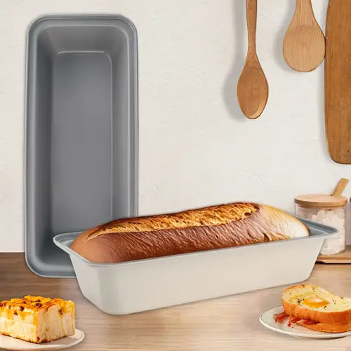 2 nonstick 13 bread pans heavy duty carbon steel loaf molds for homemade bread sourdough sandwiches more easy clean heat distribution ideal for parties gifts everyday use modern kitchenware carbon steel bakeware