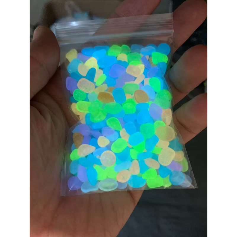 TEMU 305pcs/0.087lbs, Luminous Stone Diameter 0.39in. Stones Glow In The Dark After Sunlight , Random Colors. Medium Luminous Resin Stones,