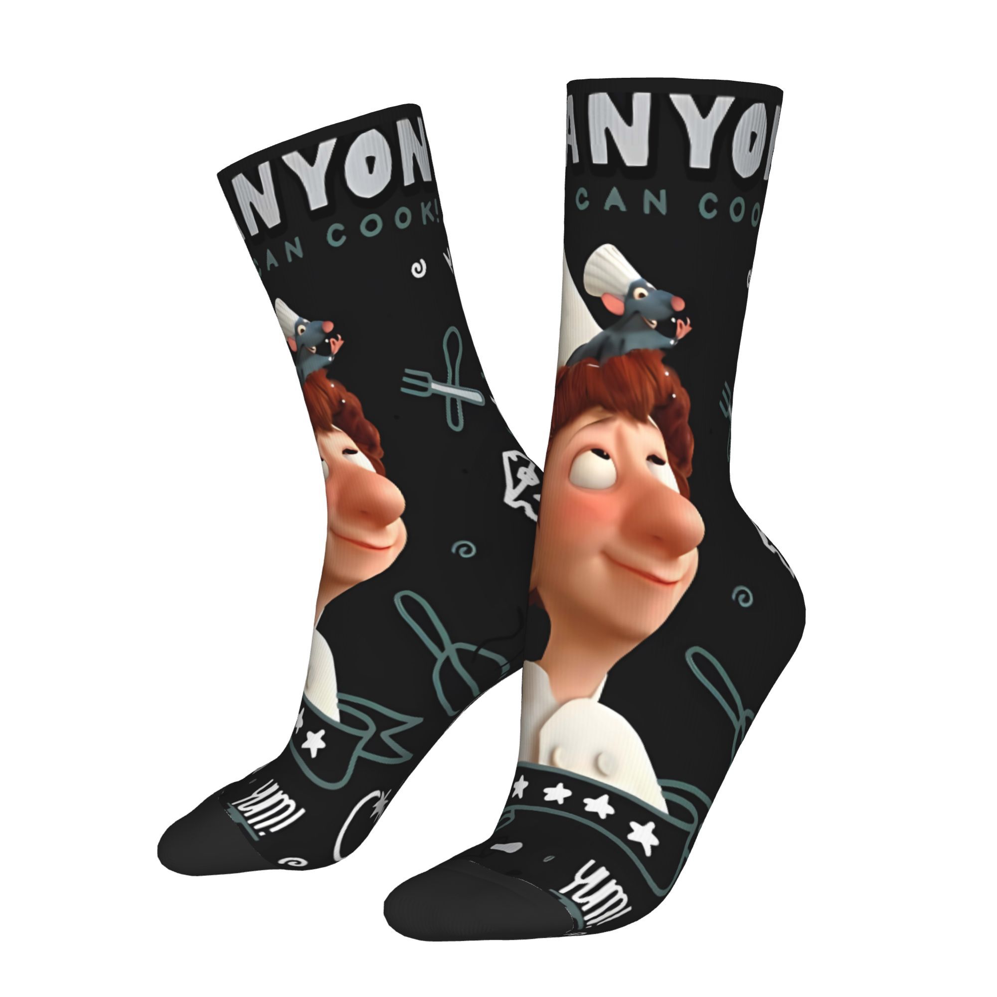 TEMU 2d Print Design Mouse Cook Kawaii Socks Cycling Stockings Gift