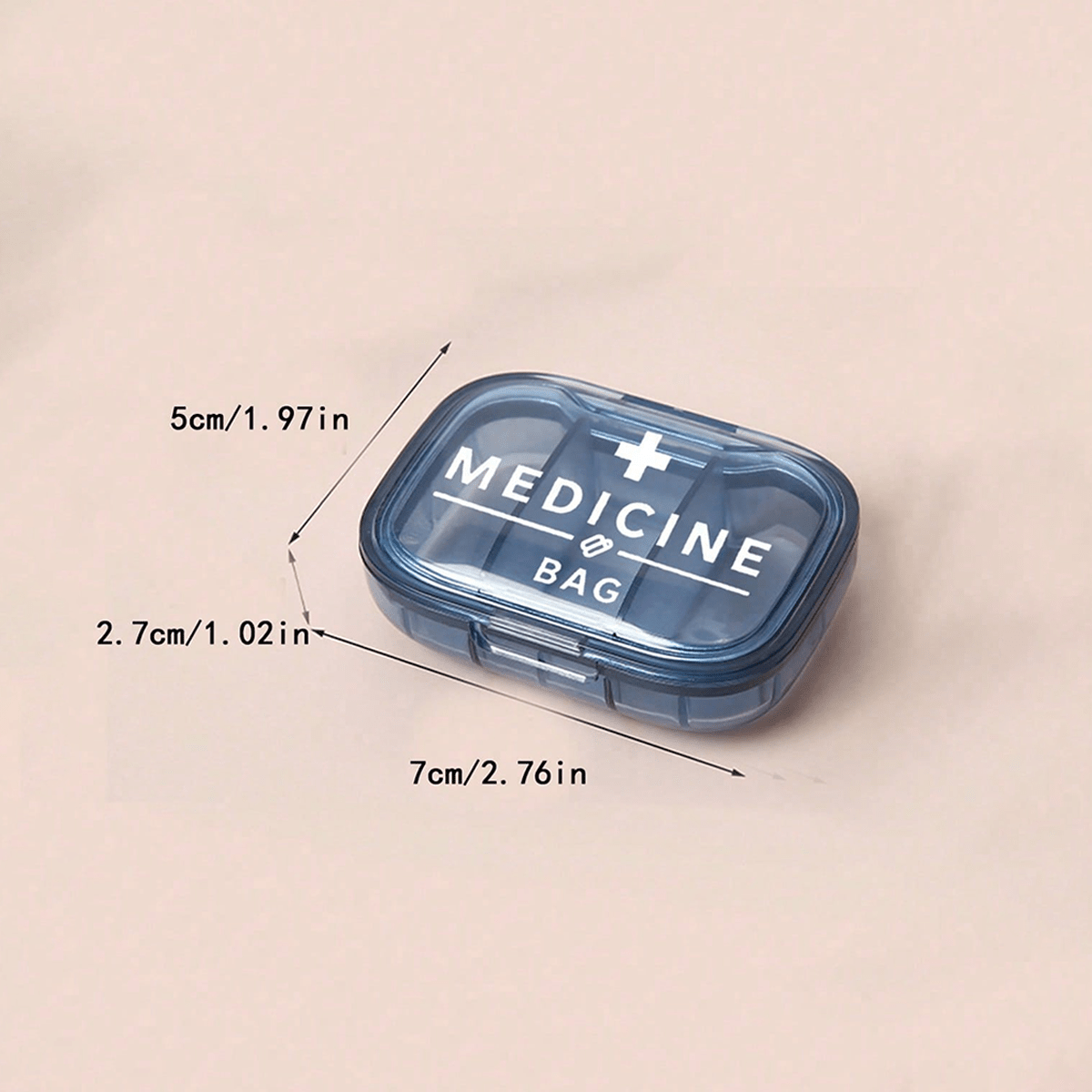 Portable Mini Storage Box with Printed Cross and Letters