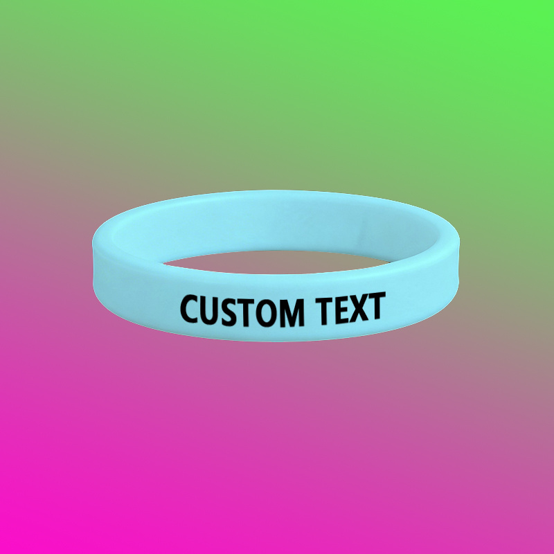 30pcs Custom Glow-In-The-Dark Silicone Bracelets, Gift for Her