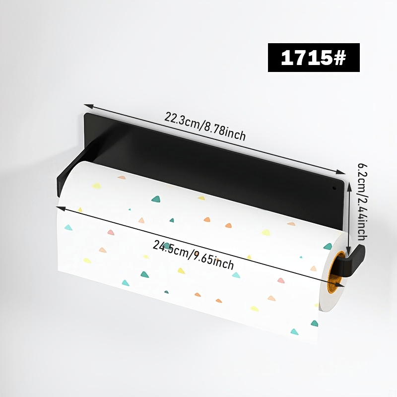 TEMU Soporte magnético de pared para papel de cocina, película adhesiva magnética creativa para el hogar, soporte para rollo de papel, adecuado para