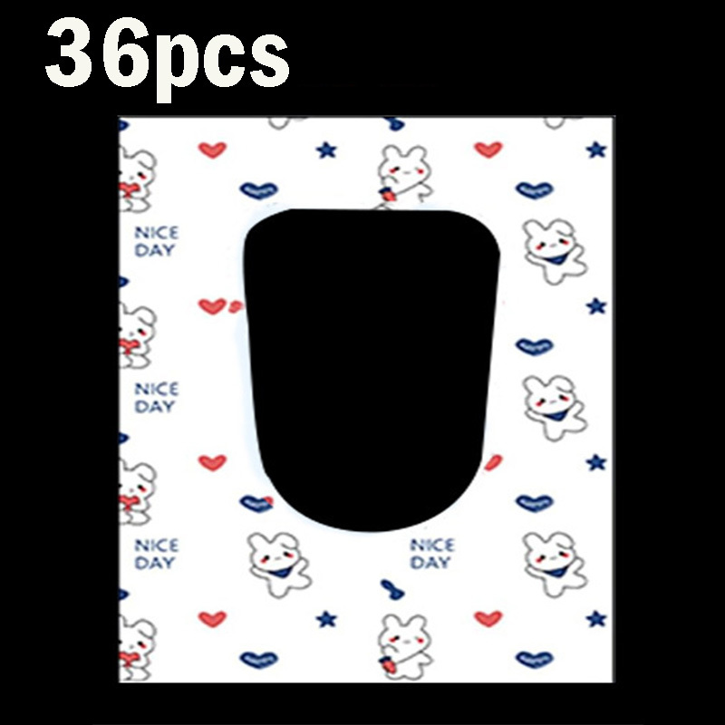 TEMU 36pcs Disposable Toilet Seat Covers - Cute Rabbit And , Portable Toilet Seat Covers, Adhesive Toilet Seat Liners, Individually Wrapped, And ,