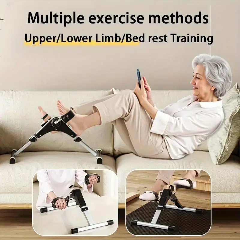 1pc adjustable mechanical under desk bike pedal exerciser foldable manual training equipment with non slip pads tension adjustable knob fixed slope for home office seniors adults no battery needed christmas gift senior exercise equipment compact exercise equipment sturdy construction muscle recovery tool spacesaving fitness gear materials fitness enthusiasts Product details 1