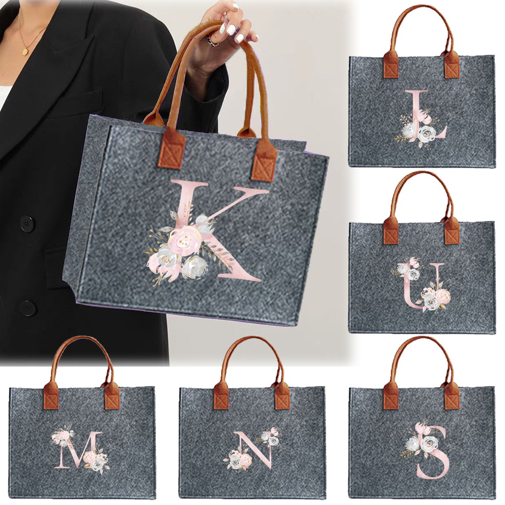 women large capacity felt tote bag handbag suitable for wedding guest beach   everyday use machine washable   carryall with souvenir storage