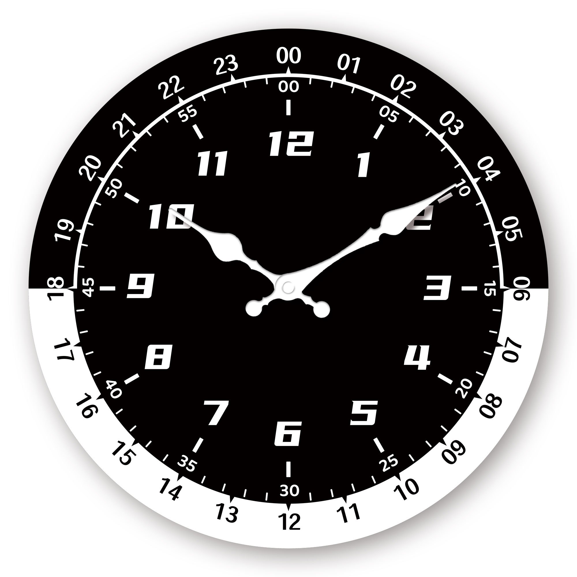 Clock Analoguhr Mit 24 Stundenanzeige Clock Holzuhr Led Wall Clock