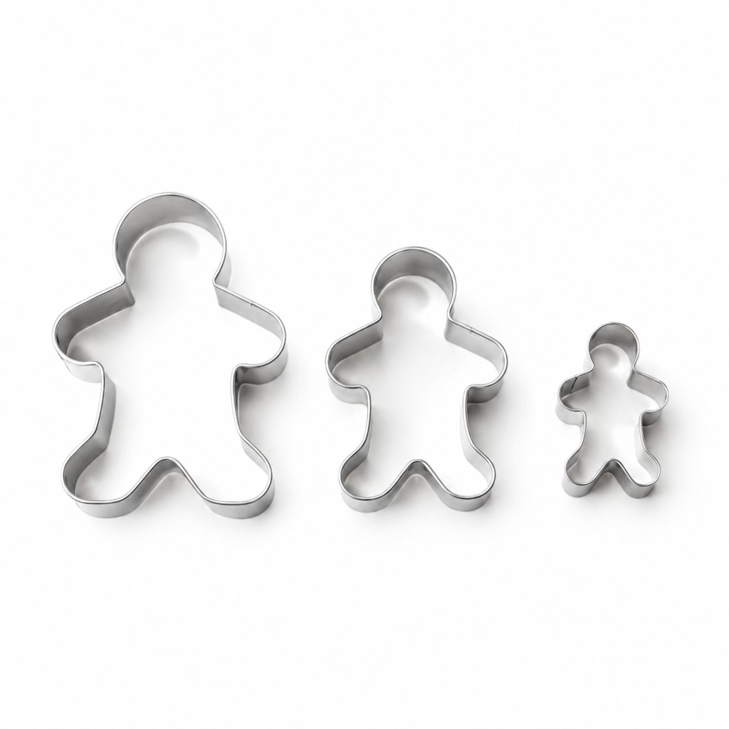TEMU Set de 3 emporte-pièces en pain d'épices de Noël, 3 tailles différentes, emporte-biscuits, ornements de Noël en acier inoxydable 430, adaptés à