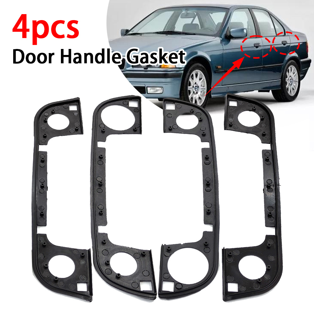 TEMU Set Of 4 Rubber Seal Gaskets For The Rear And Front Door Handles, Compatible With For E36, E34, And E32 , 5, And 7, Part Numbers 51218122442 And