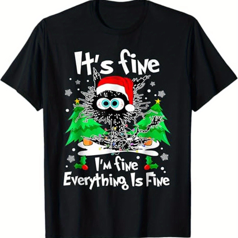 

, , Christmas Cat, T-, 100% , For Dad, Husband, , S-xxl, .