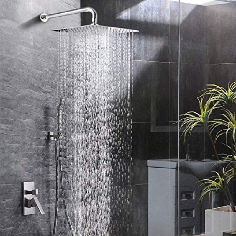 10-Inch Square Rain Shower Head with High Pressure