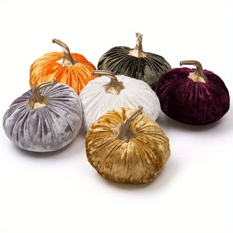 White DIY Painting Artificial Pumpkin Simulation Mini Foam Pumpkin Halloween Par