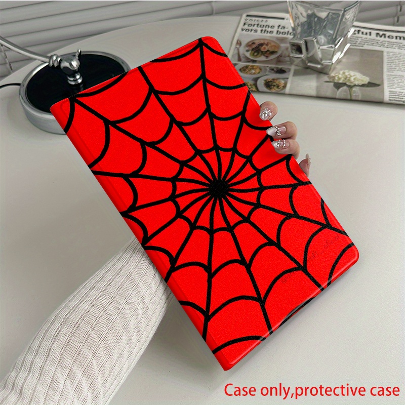 TEMU Red Web,tablet Protective Case,compatible With S10fe Plus S9 S8 S7plus S6, A9 A8 A7lite,compatible With 13.1 Inches,12.4 Inches,11 Inches,10.5