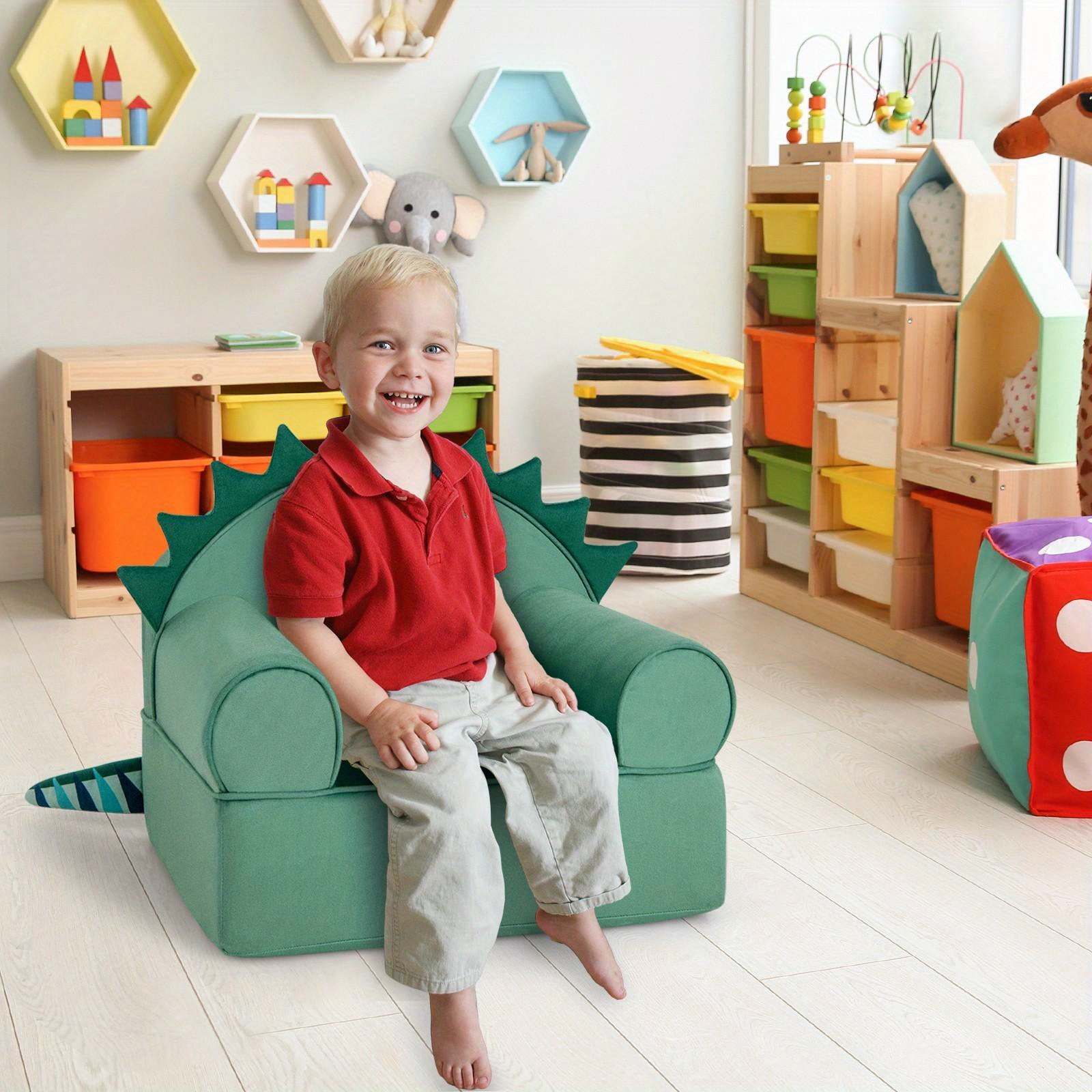 Sage Green Couch Tiita Kids Dinosaur Sofa Lightweight Foam Chair