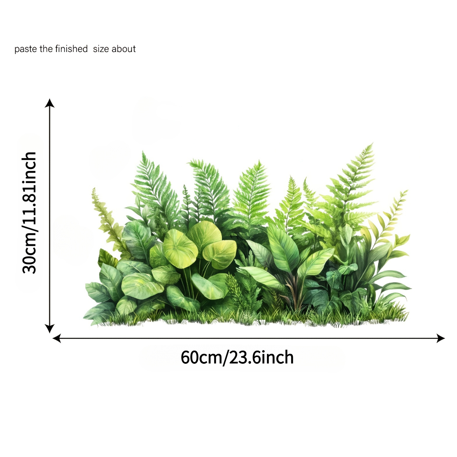 TEMU 1pc Window Sticker, Green Leaves, Butterflies, Glass Decal, Pet Static Cling Window Film, No Residue, No Adhesive Residue, Self-adhesive And