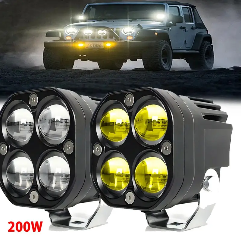 1000w super 3 inch led motorcycle headlights auxiliary focus 12v 24v driving lamp for 4x4 suv without battery Product details 1