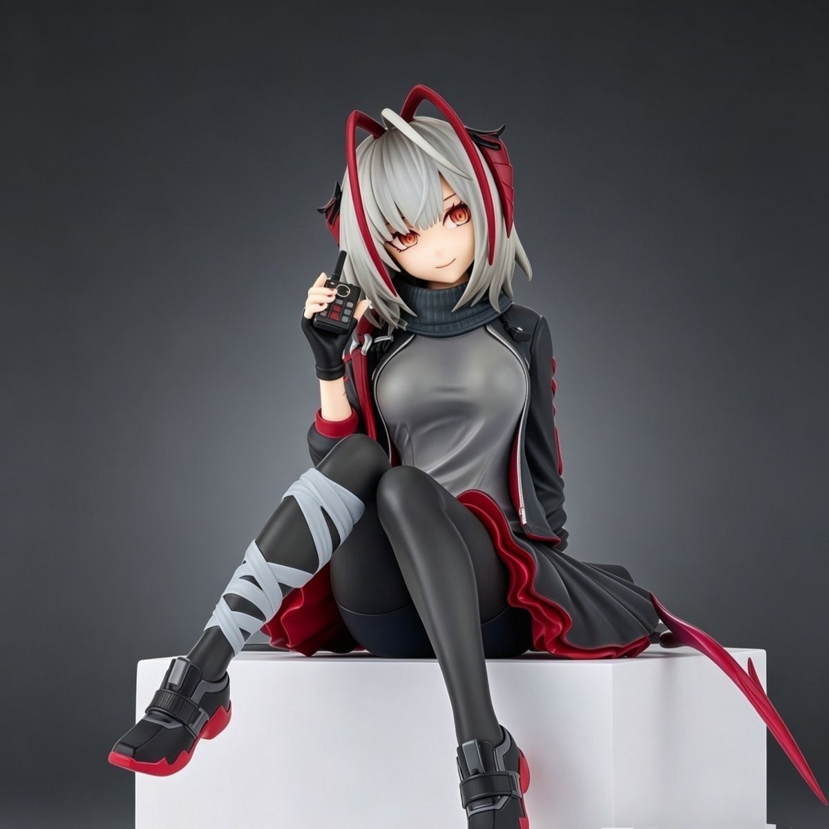 TEMU Statues Bobblehead , bustes avec vêtements noirs et cheveux - Figurines Chibi adaptées aux cadeaux d'année, ornements de scène, poupées d', pour