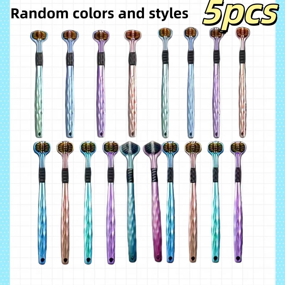 Adult Manual Toothbrush, The Color Of The Toothbrush Is Random Featuring An , Equipped With A 3-sided Brush Head And Golden Bristles, A Soft Handle. A Manual Toothbrush And A Soft-bristled Toothbrush.