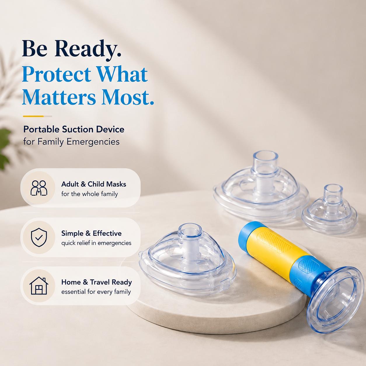 Portable Handheld Anti-Choking Emergency Device with One-Button Operation & Strong Suction Suitable for Home, Travel, Car Safety - Choking Tool with Replaceable Silicone Nozzles, Airway for & - Image 5