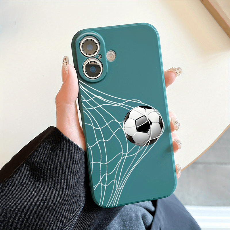 TEMU All Inclusive Silicone Luxury Football Pattern Phone Case For Iphone 16 15 14 13 12 11 Pro Max Xs Xr 7 8 Se Zs1