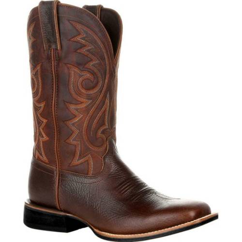 mafedy retro embroidered high top cowboy boots unisex wide toe box slip on plus size boots