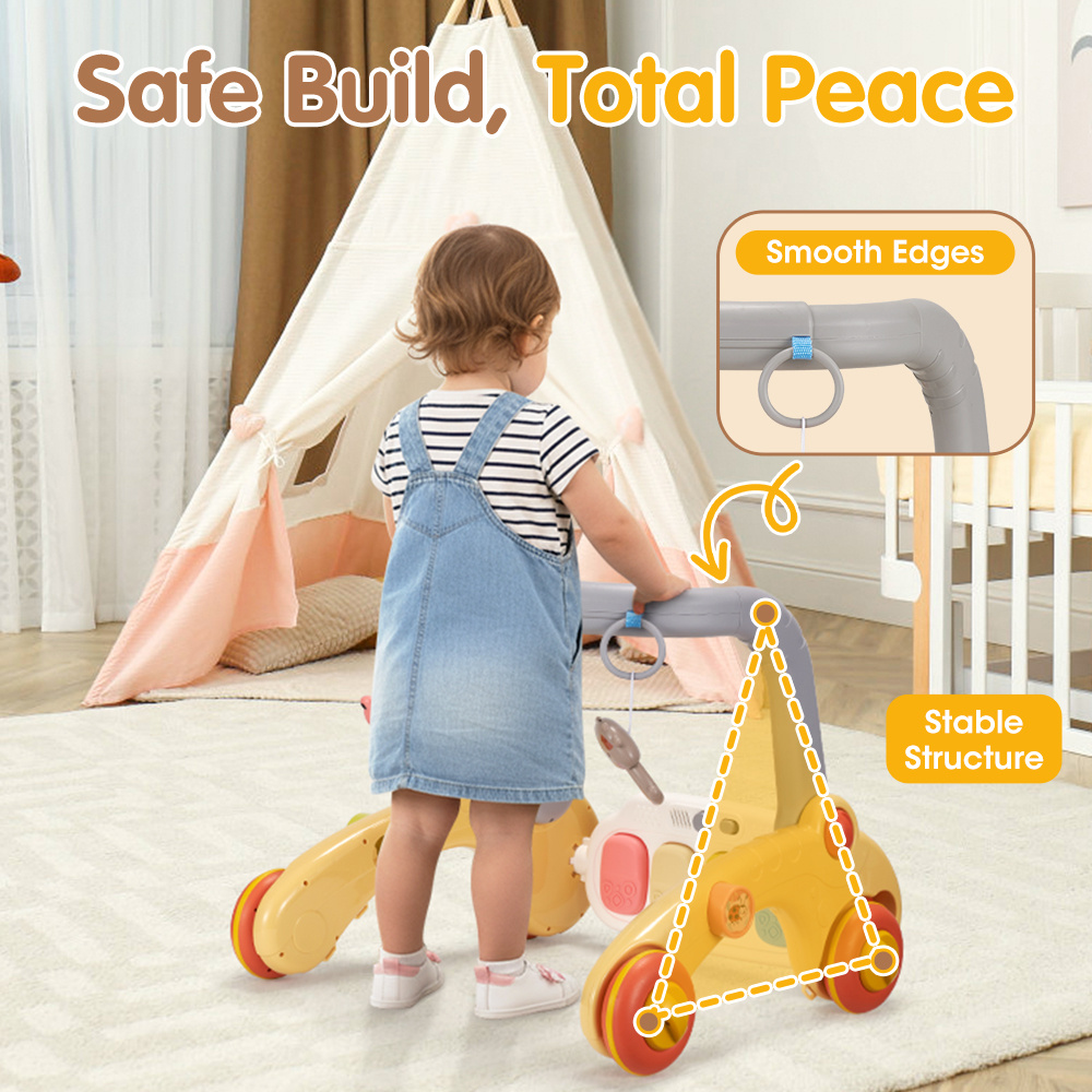 7-in-1 Baby Play Mat, Kick And Play Piano Gym with Portable Musical Toy, Adorable Animal-Themed Baby Play Gym, Tummy Time Mat Promote Motor Skills & Sensory Development Mat for Newborn Baby, Green, Blue, Pink, Yellow, Baby Play Mat Activity Center - Image 14