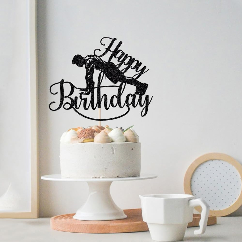 Fornure per feste di calcio Topper per torta di calcio Segno di buon compleanno Decorazioni per torte di calcio per uomo Ragazzi Fornure a tema sportivo per feste