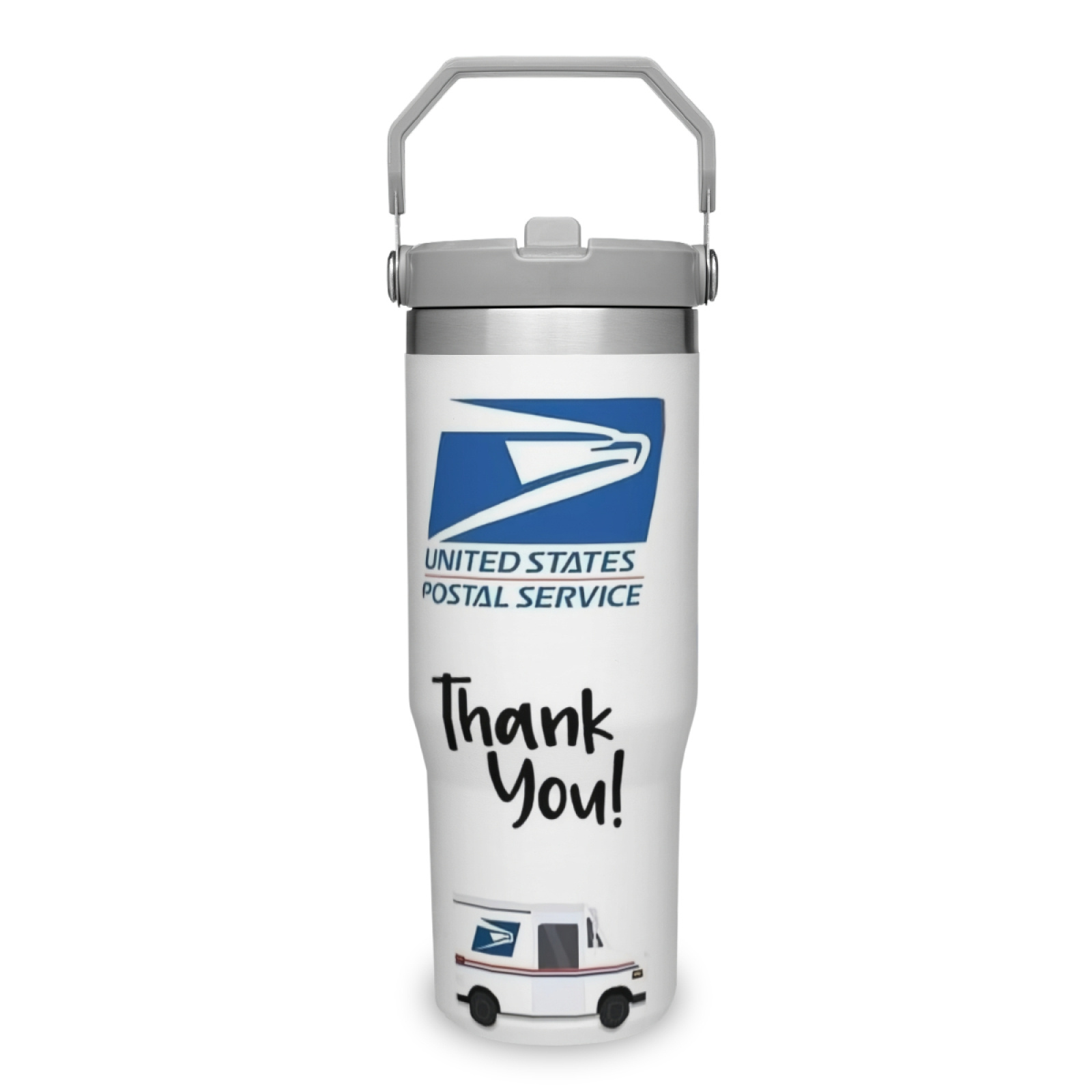 

1pc "thank You" Stainless Steel With Lid, 30oz, Hand Wash Only, Reusable, Multipurpose Travel Mug For Drinks, Ideal Gift