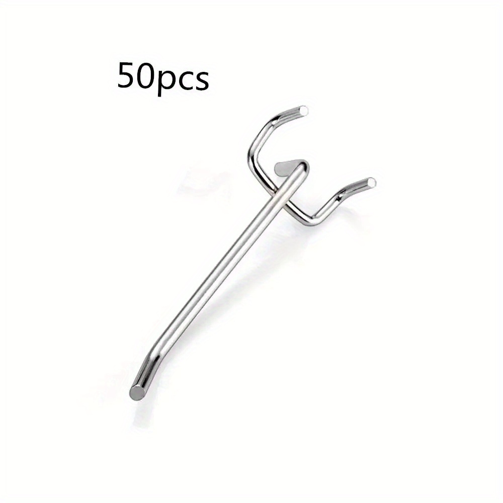 TEMU 50 ganchos para panel perforado, rejilla de pared, exhibición minorista, tienda, estante para mercancía, panel perforado, ganchos para colgar en