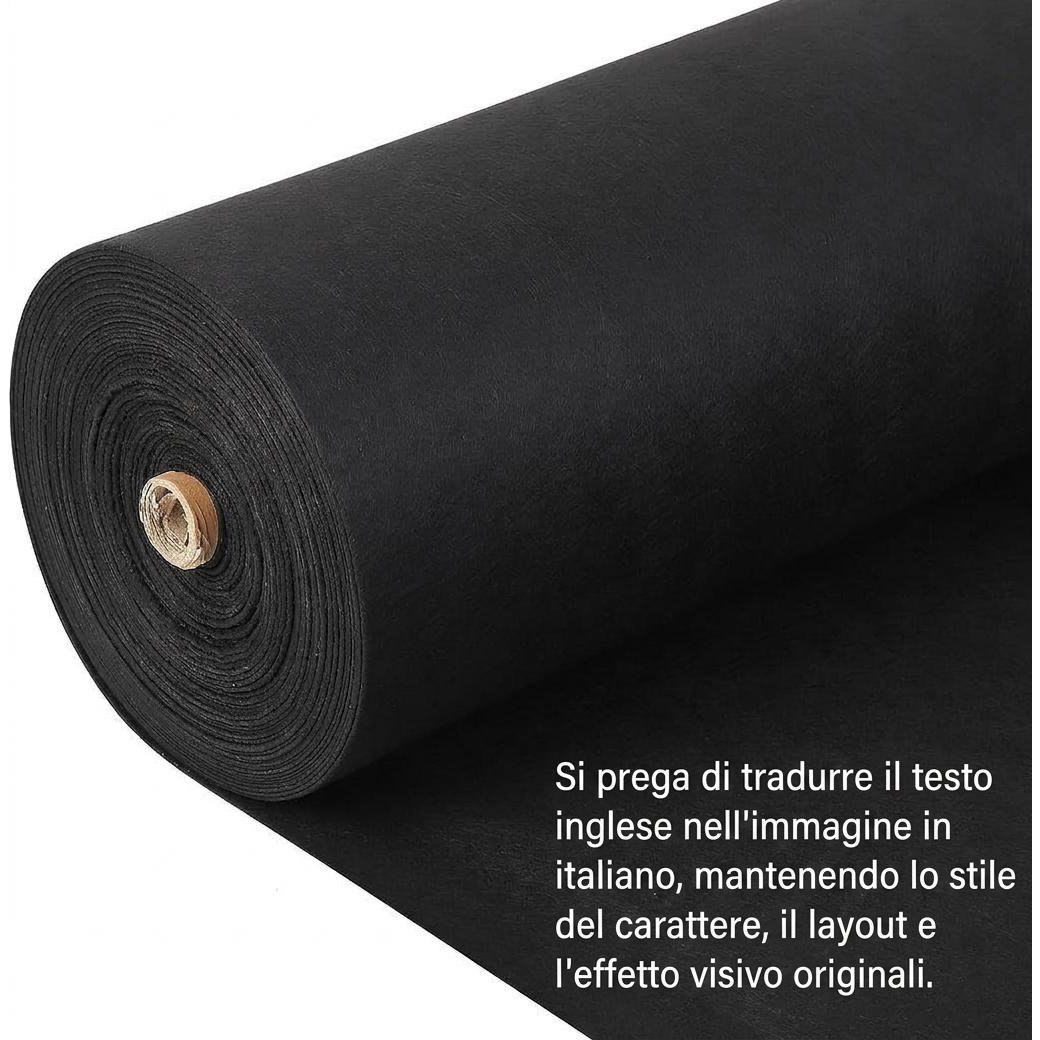 Image of Landscape Fabric, 6ft X 300ft, 6oz Geotextile Weed Barrier Mat, High Tensile Strength For Driveway, Garden & - Drainage - Ground Cover