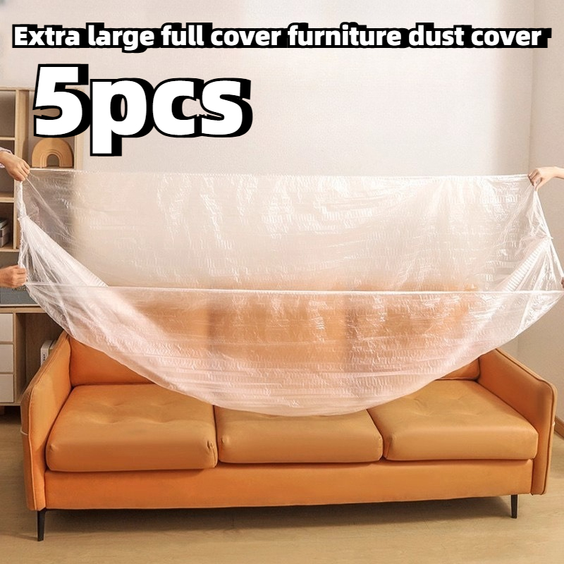 TEMU 5pcs - Housses de protection extra larges intégrales pour meubles, housses élastiques à cordon pour meubles d'extérieur, housses de protection